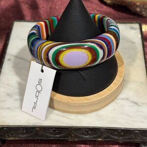 NWT Signed Sobral Layered Resin Bracelet